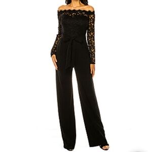 Off shoulder black jumpsuit